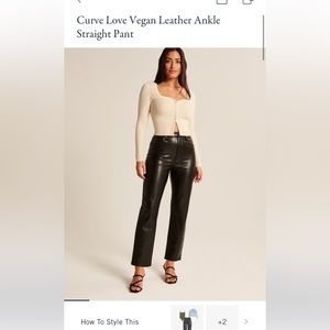 abercombie straight leather pants